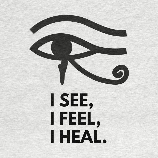 Eye of Horus I See I Feel I Heal - Left Eye Protection Charm, Healing, Health, Total Vision, Yoga, Zen, Meditation by Apropos of Light